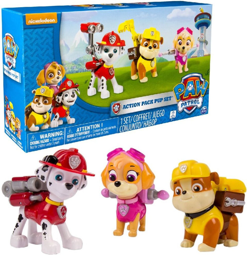 Paw Patrol Action Pack Cuccioli 3 pezzi