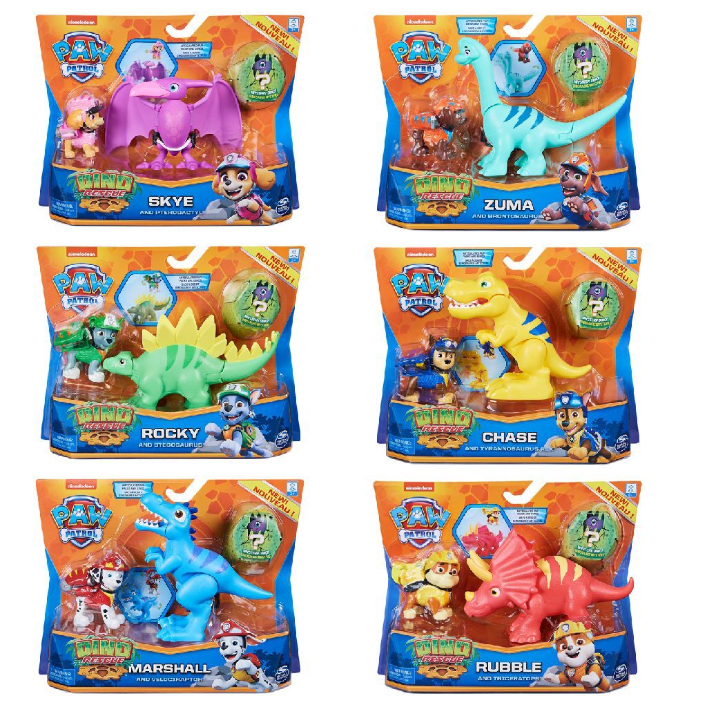 Paw patrulla dino rescate cachorro y dino diferentes versiones