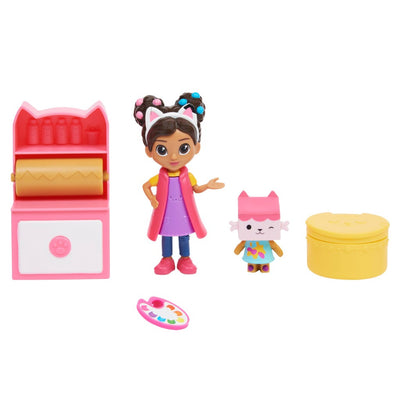 La casa de muñecas de Gabby. El estudio de arte de la casa de muñecas de Gabby.