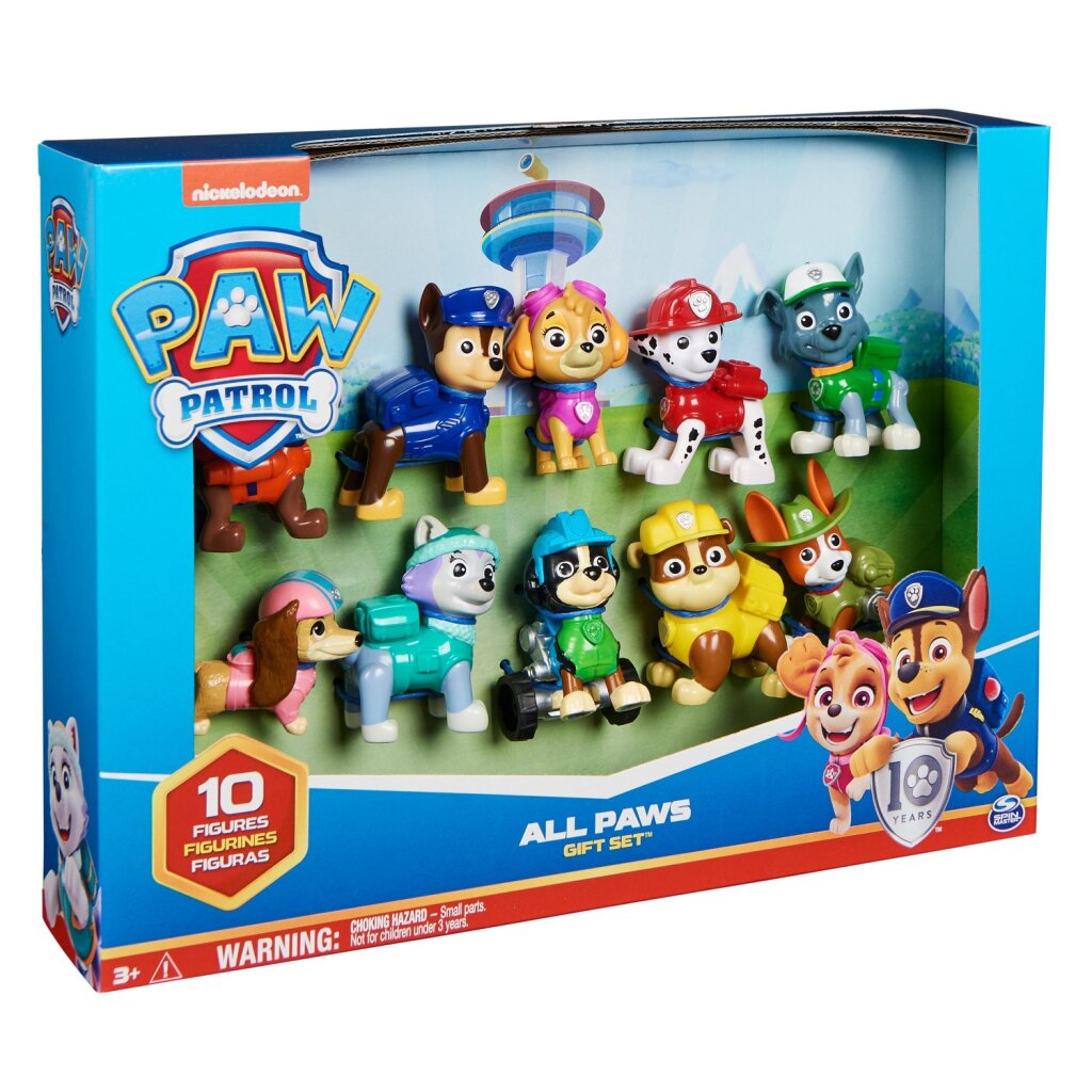 Set regalo Paw Patrol con 10 personaggi
