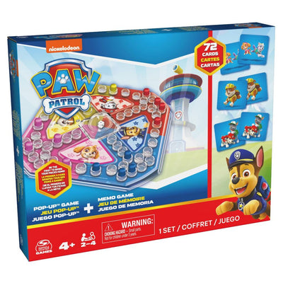 Paw patrol memo en pop-up spel