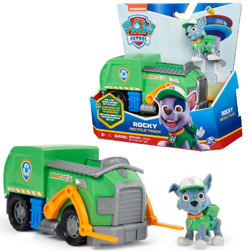 Camión de basura rocoso de la patrulla canina