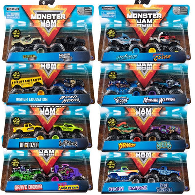 Monster high monster jam die-cast trucks 1:64 2 stuks assorti