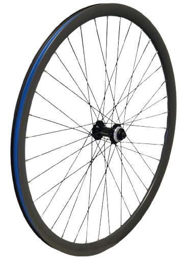 Kgz kgz voorwiel 28 inch (622) spaken zwart velg grijs centerlock uitval