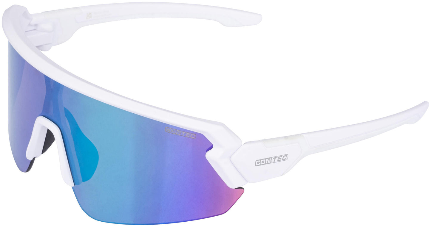 Contec brillen rush revo ct sport glasses rush rev white green