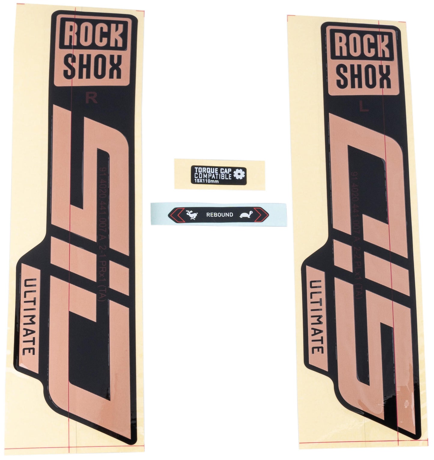 Rockshox Decal Set RS Sid Ult. Aspecto de cobre