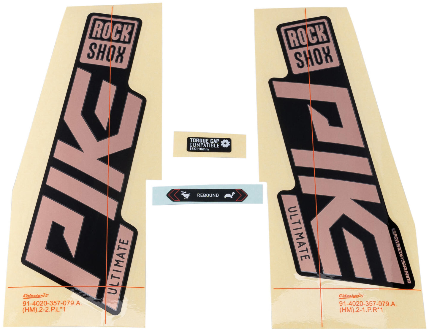 Rockshox Decal Set Rs Pike Ult. Matt Copper