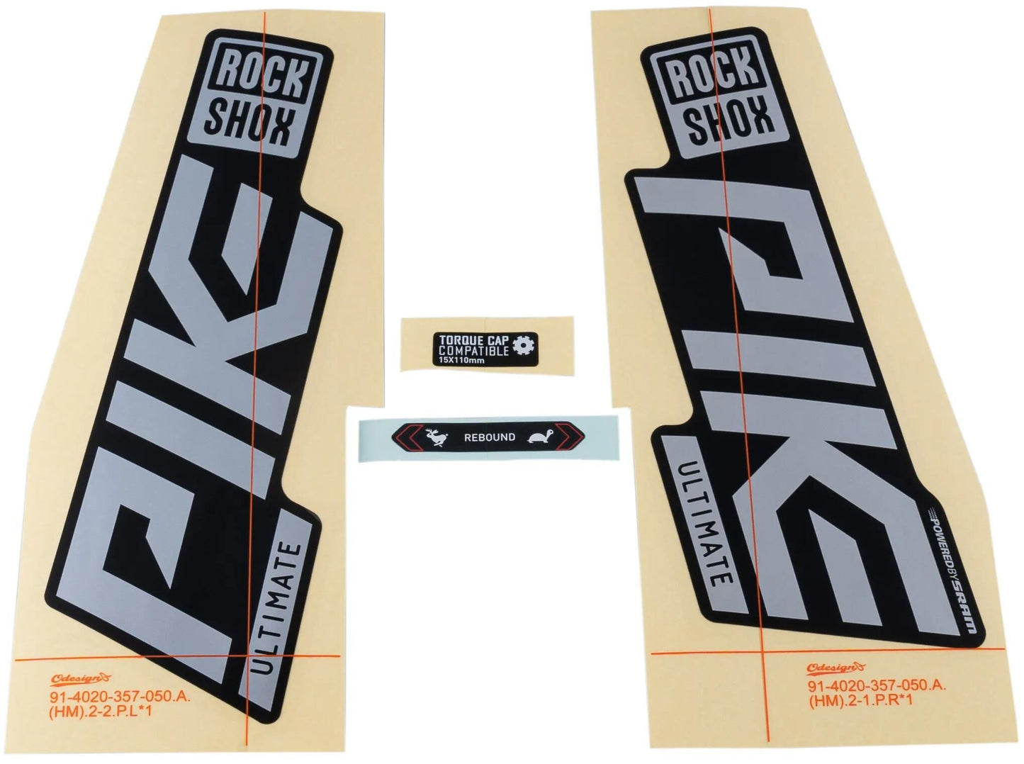 Rockshox Decal set RS Pike Ult. Plata