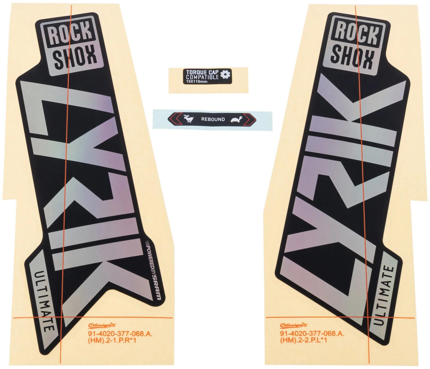 Rockshox Decal set RS Lyrik Ult. Arcoíris