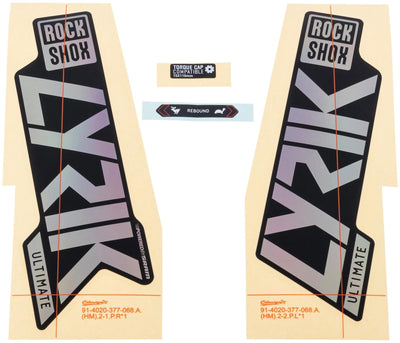 Rockshox decor set signatur series decal set rs lyrik ult. rainbow