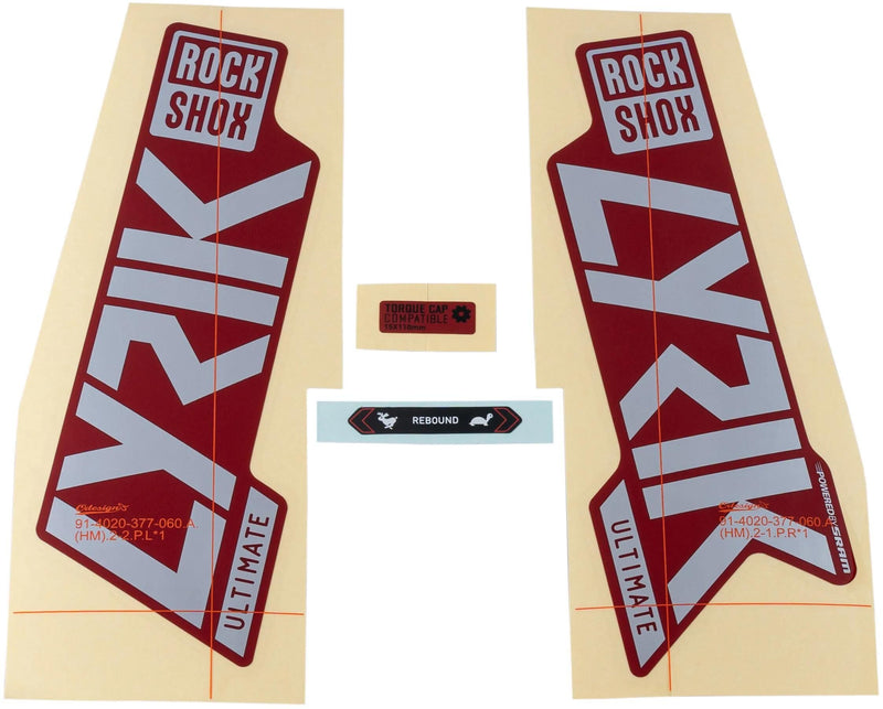 Rockshox Decal Set Rs Lyrik Ult. Argento