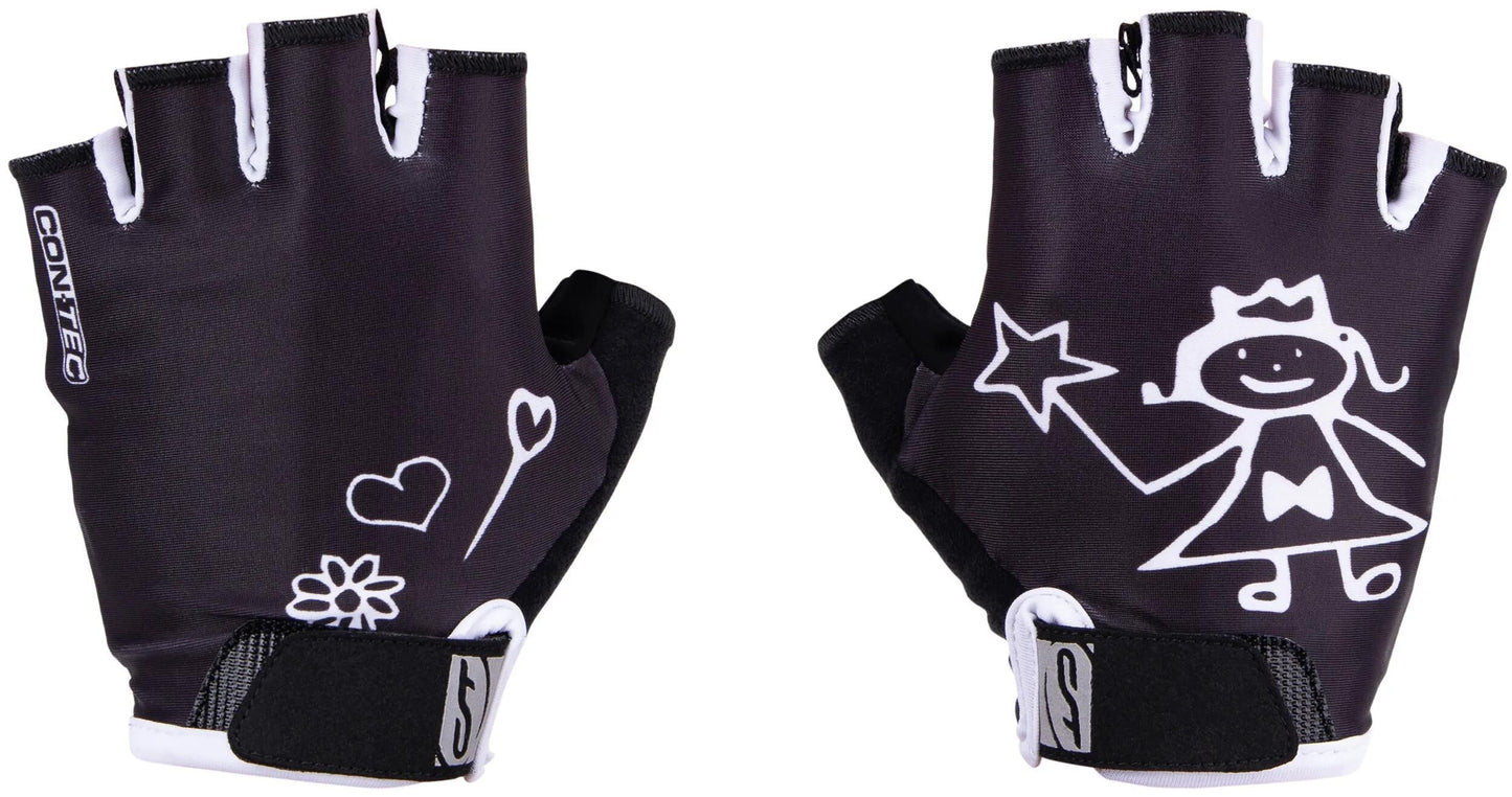 Contec kinderhandschoen girly ct glove girly black white - l