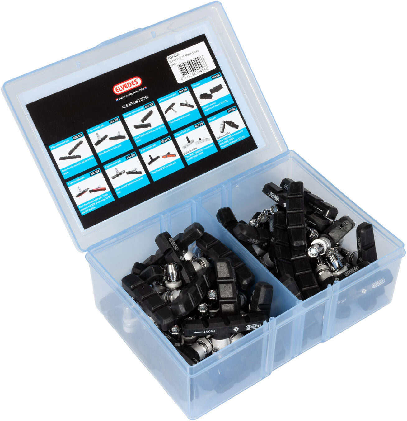 Pastillas de freno en v frenado 60 mm negros 25 piezas