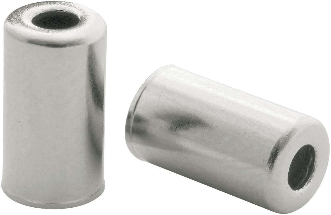 kabelhoedjes messing 5 mm zilver 200 stuks