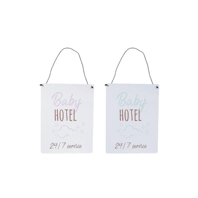 Decorazione murale Baby Hotel 2 Assorti 15x20 cm