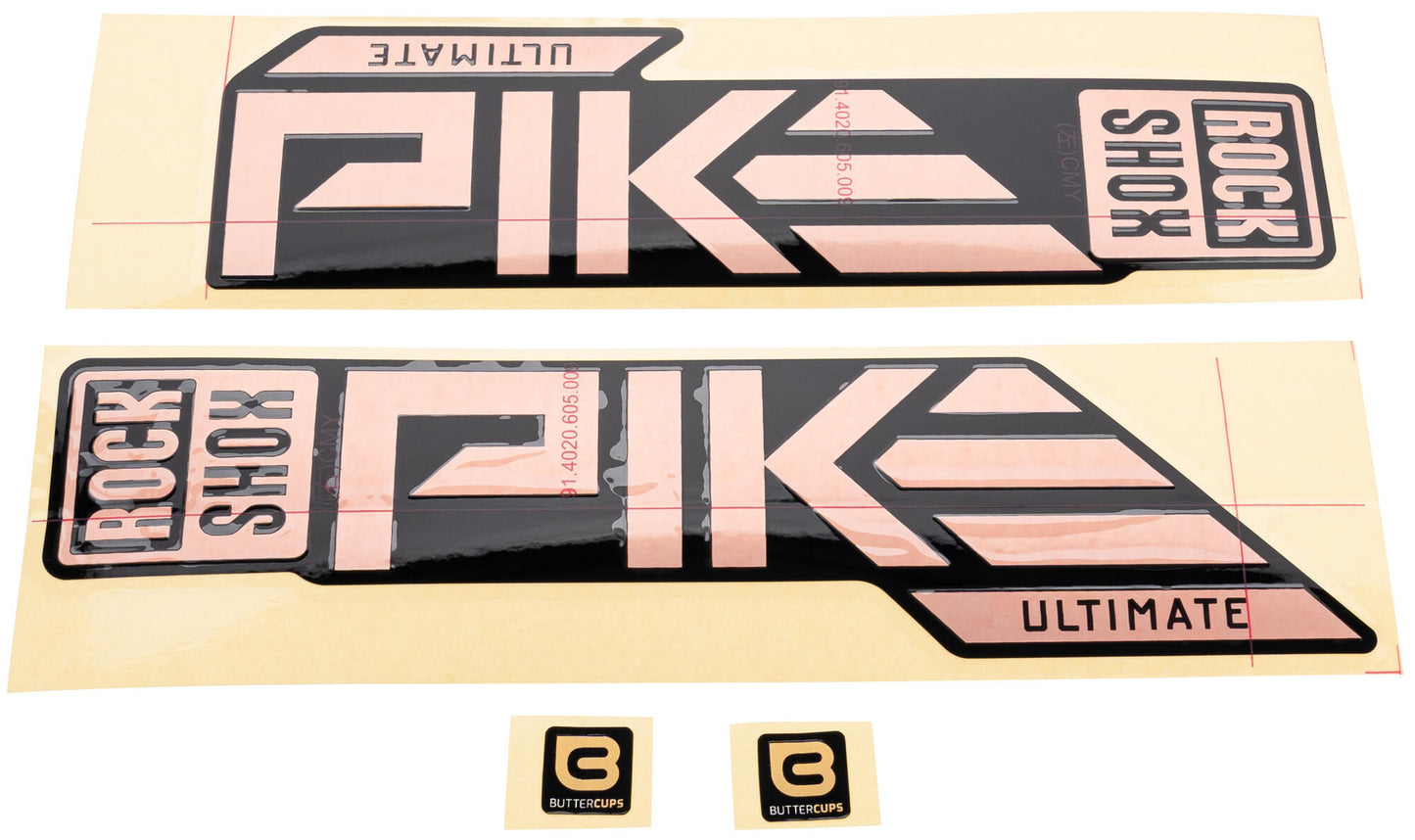Rockshox decor set decal set rs copper foil pike ult 27 29 matt-copp.