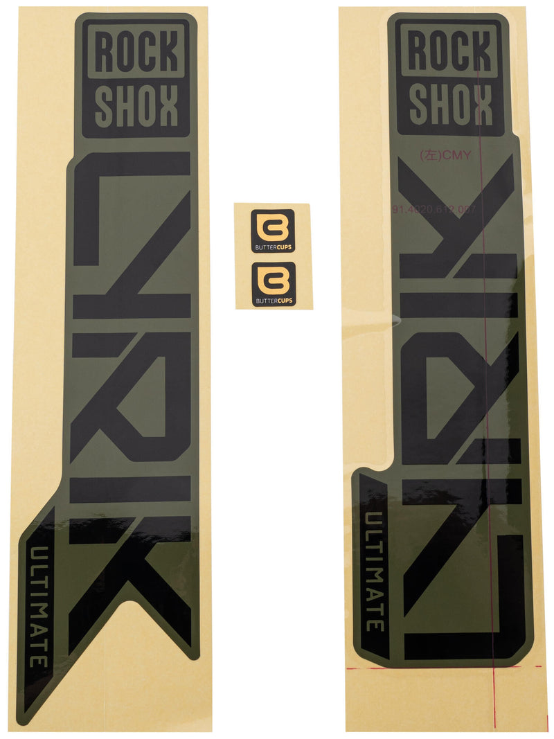Rockshox decor set decal set rs glossy black lyrik ult 27 29 black