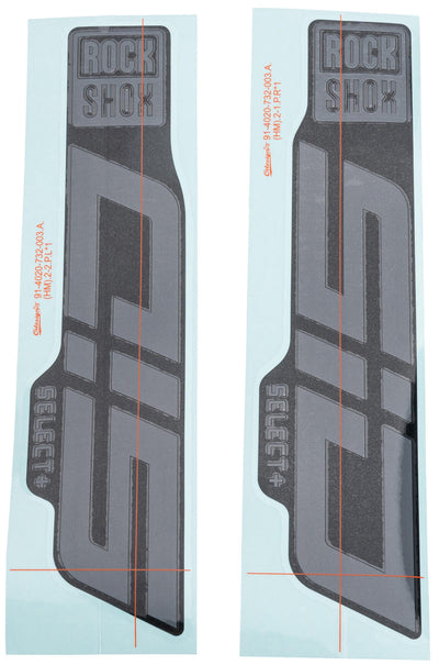 Rockshox Decal Set RS Grey Glossy Grey 29 Gloss Grey F. Blk 24