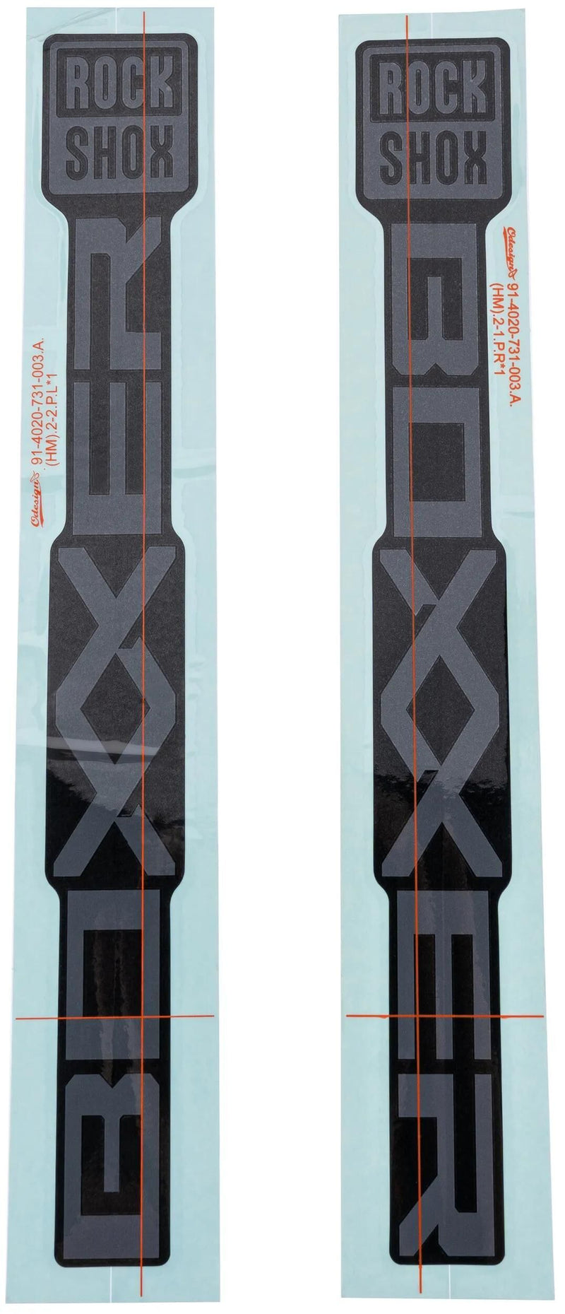 Rockshox decal set Rs grigio maschile maschili neri