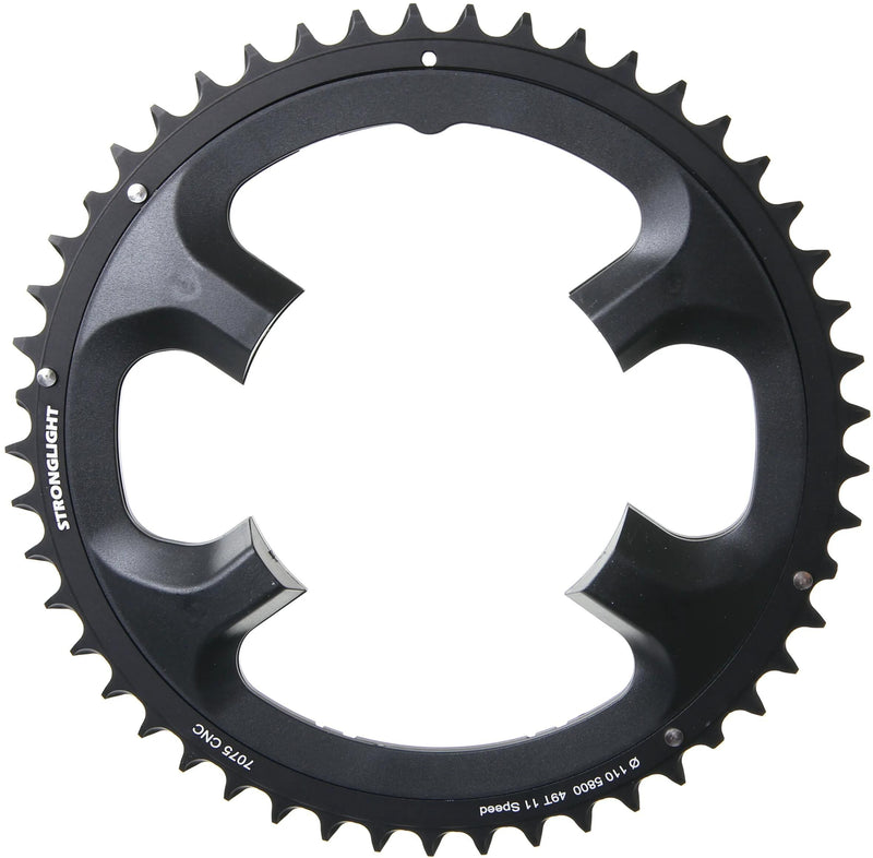 Anello a catena forte. 49t ALU NERO