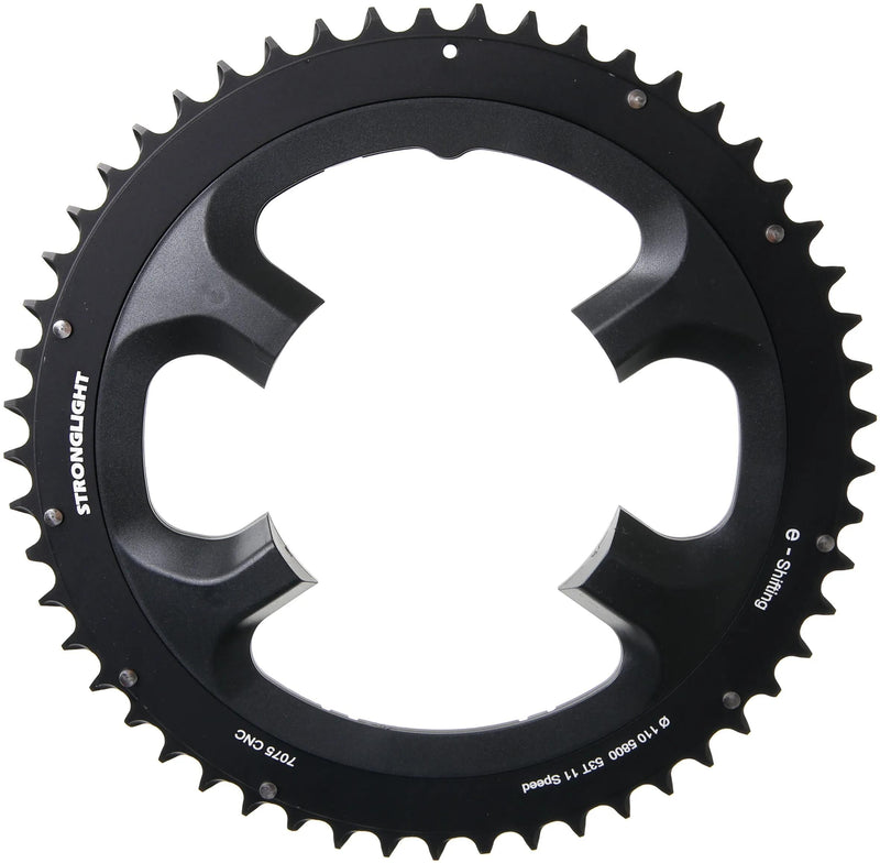Anello a catena forte. 53t ALU NERO