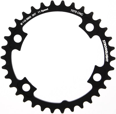 Anello a catena forte. 34t interiore alu nero