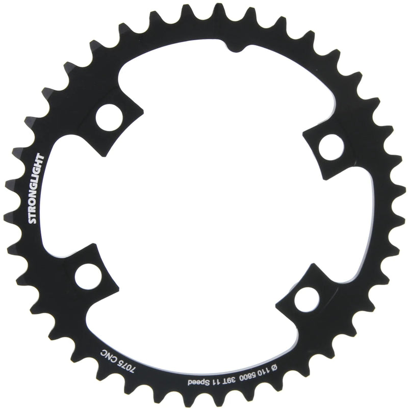 Anello a catena forte. 39t interiore alu nero