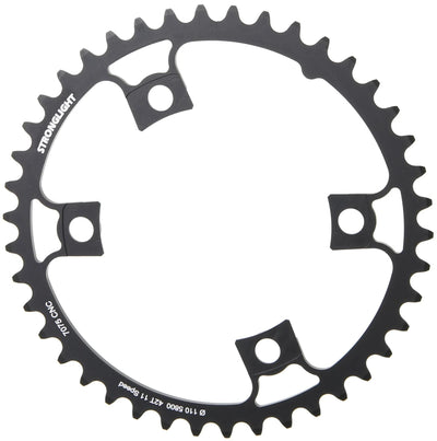 Anello a catena forte. 42t interiore alu nero