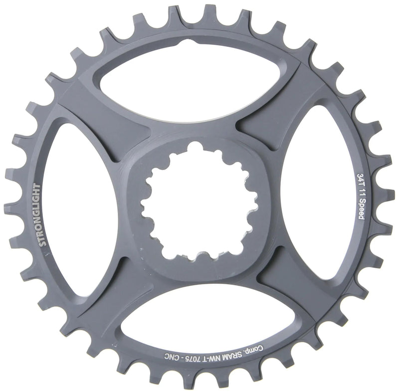 Anello a catena forte Strongl.ht3 34t interiore alu nero