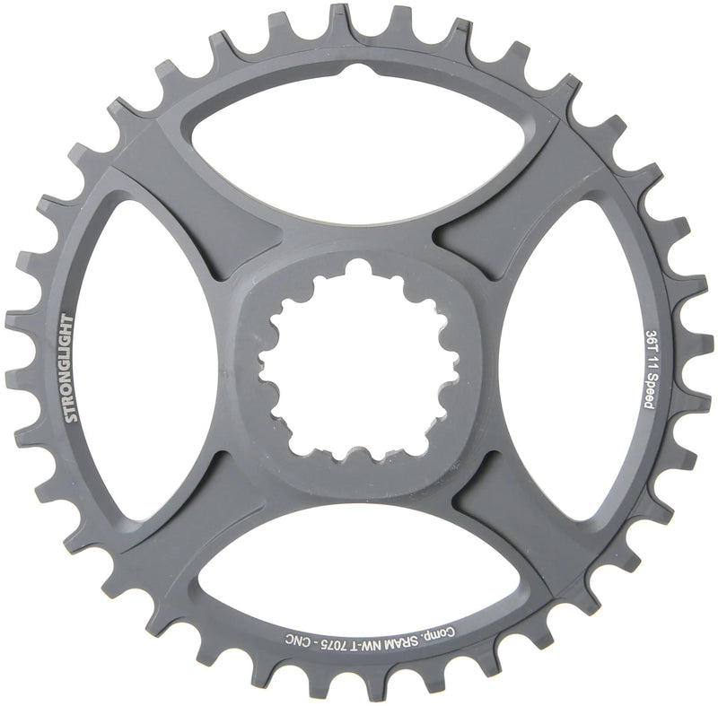 Anello a catena forte Strongl.ht3 36t interiore alu nero