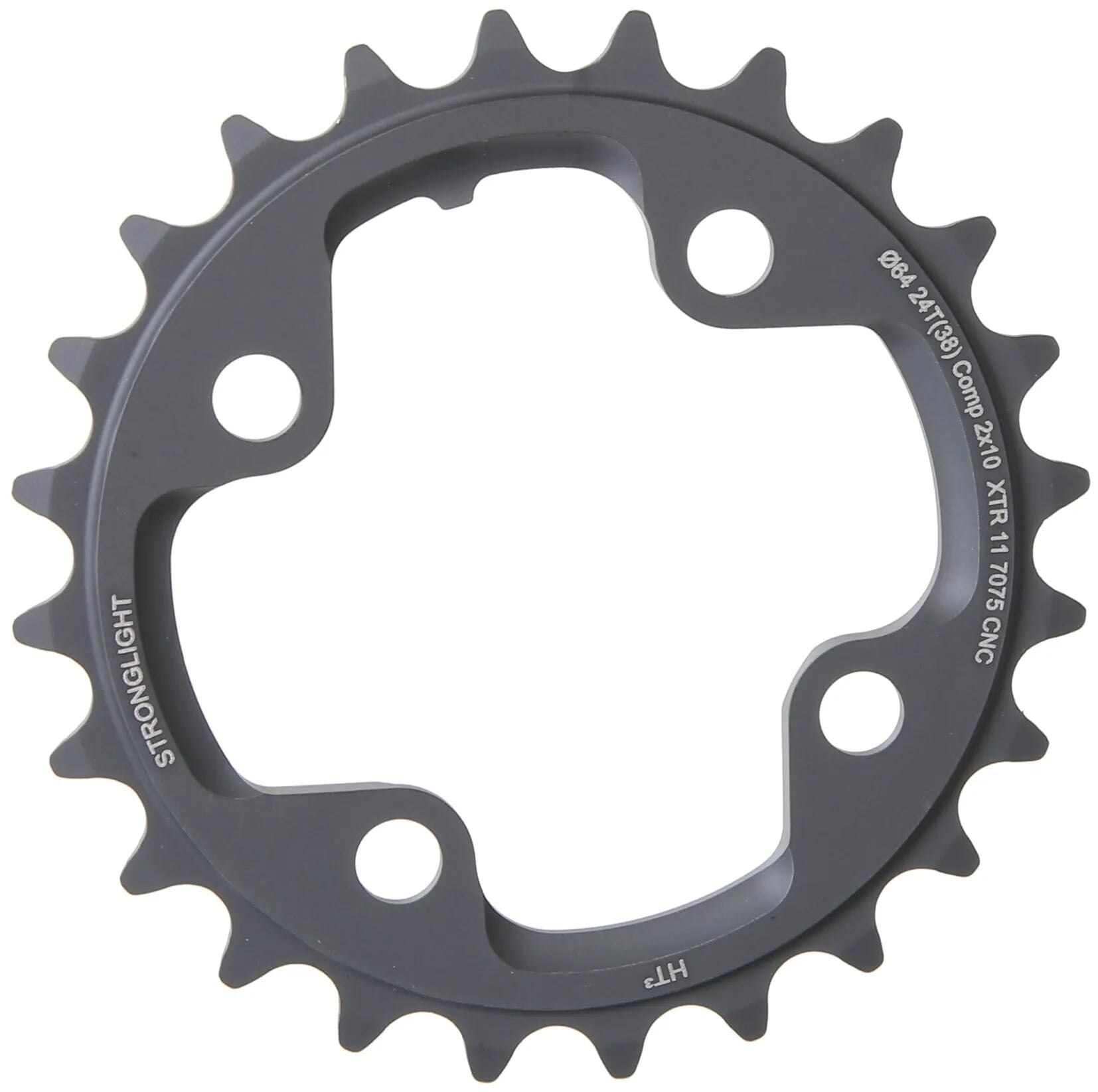 Corona Stronglight MTB HT3 mod. 17 anelli per catena robusti. ht3 24t interno alluminio nero