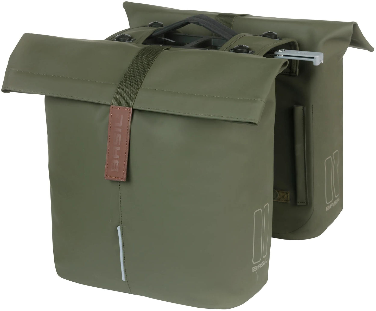 Basil Bicycle Borse Double City Moss Green Mik 28-32L
