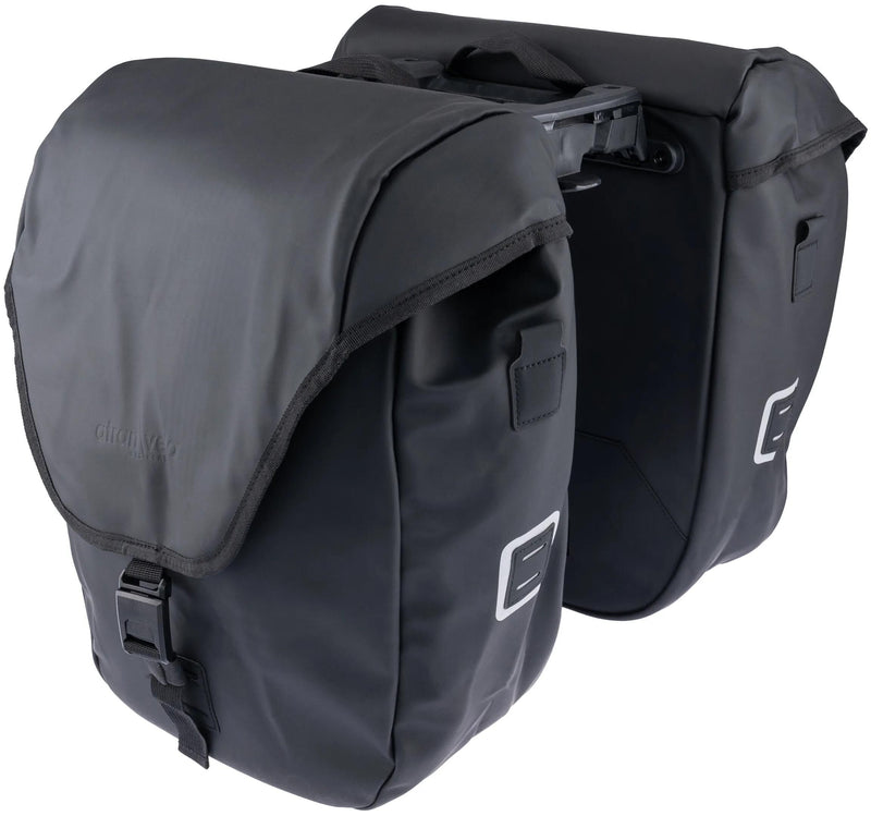 Set laterale per pendolari doppia borsa Atranvelo. borse gemelle atran commu ter set laterale nero
