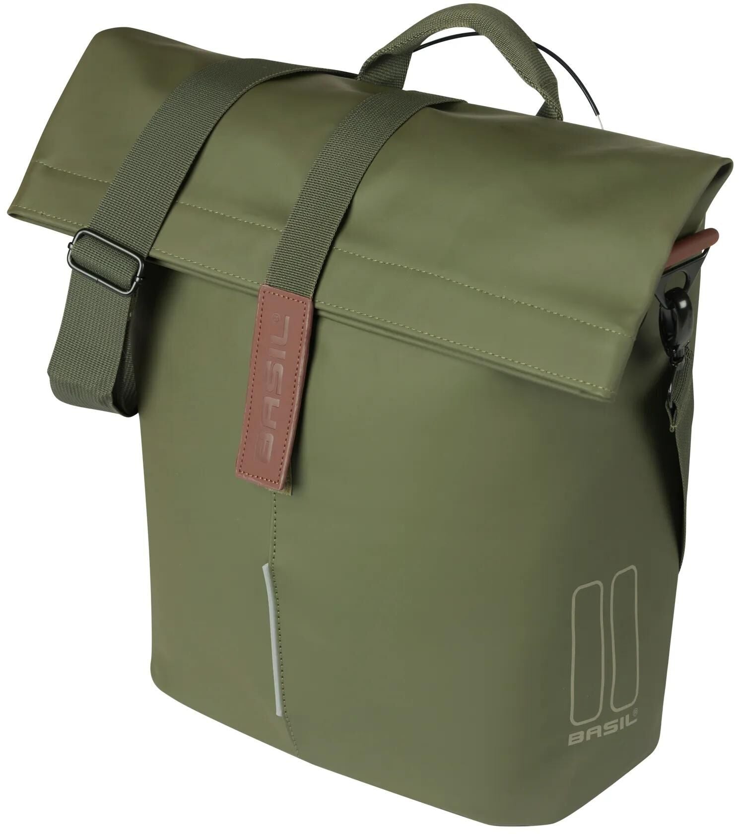 Basil Bicycle Shopper City MIK Studri 14-16 litri 11 x 29 x 36 cm Verde muschio