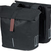Bolsa de bicicleta doble de Basil City - Poliéster repelente de agua - Sistema de puentes negros - 28-32L - 28-32L