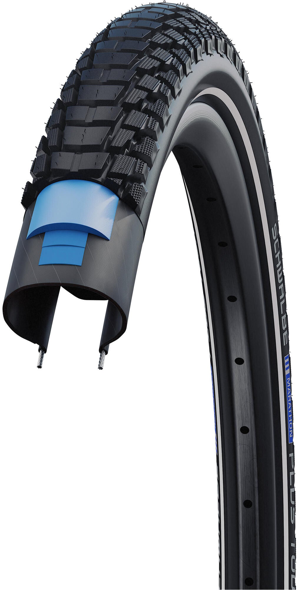Schwalbe Tire 27.5-2.15 (55-584) Marathon Plus Tour Perf ZW. +R