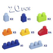 Mega blocchi carrello con blocchi di 20 pezzi - afbeelding 3
