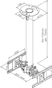 Neomounts plafondsteun fpma-c200d bevestiging (zwart, retail) - afbeelding 3