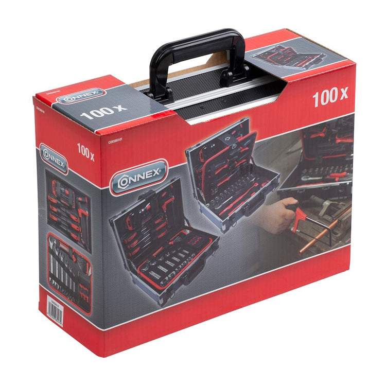 Connex producten gereedschapskoffer 100 delig alu koffer