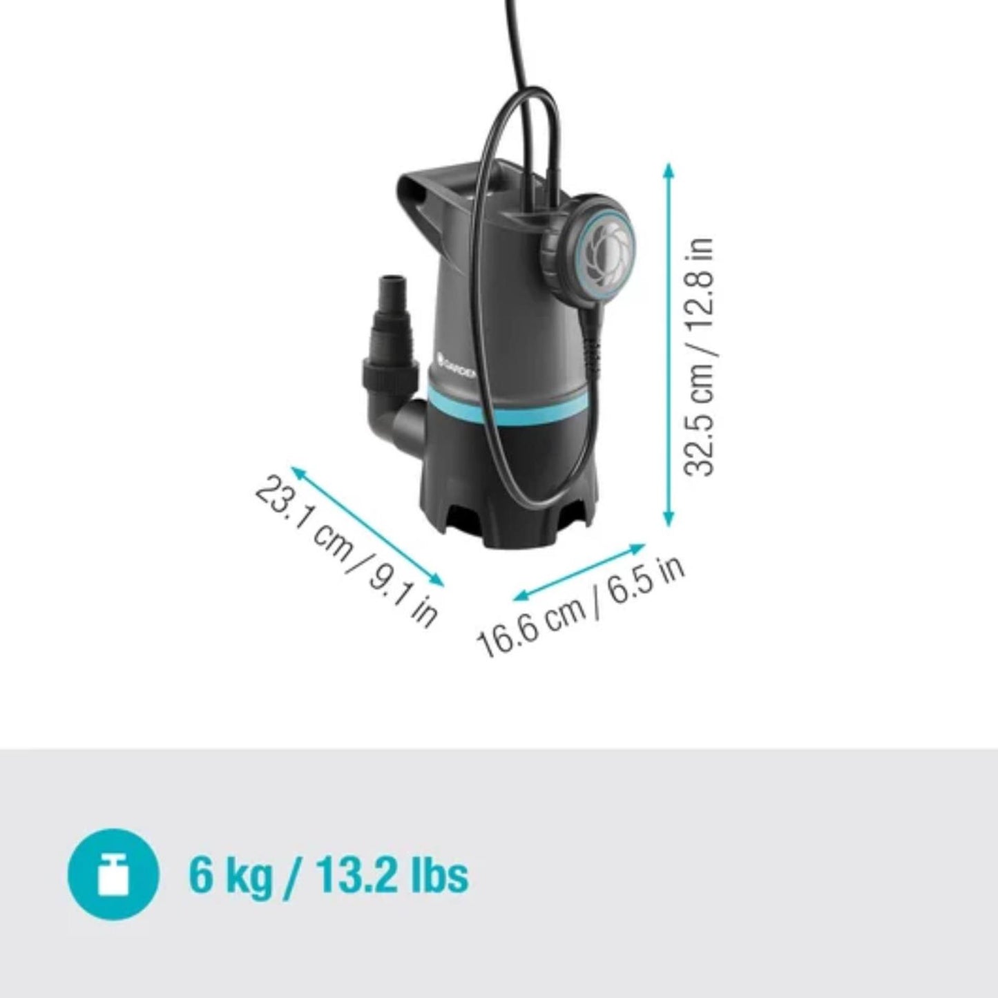 Pompa sommersa per acque sporche Gardena 20000 basic