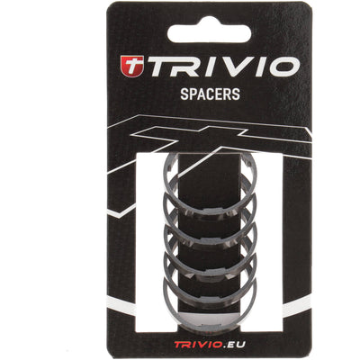 Trivio - spacer 5mm 1 1 8 aluminium zwart - 5 stuks