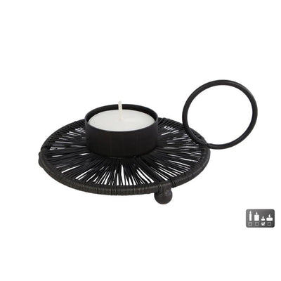 Regali Amsterdam Gifts Amsterdam Filo del supporto di tealight l nero metallo 14x11x4cm