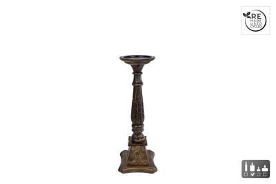 Candelabro Cosydecor catedral negro de madera h44cm