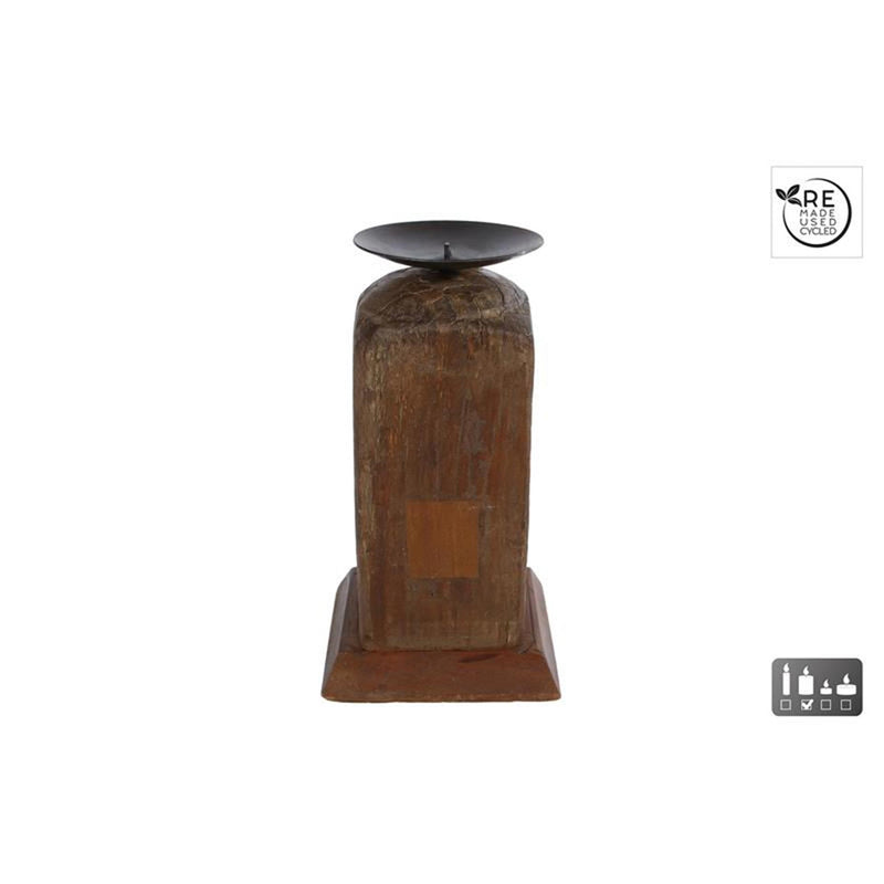 Cosydecor candelabro raymond madera natural