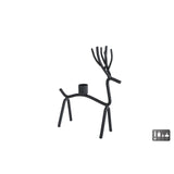 Cosydecor candlestick deer metal 14x7x21cm - afbeelding 1