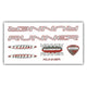 Bicycle Frame Stickerset Runner Blizzard Red