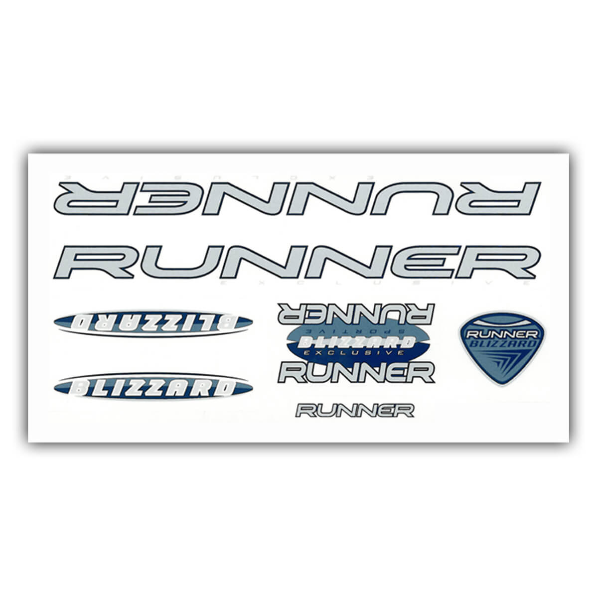 Frame di biciclette Stickrset Runner Blizzard Blue