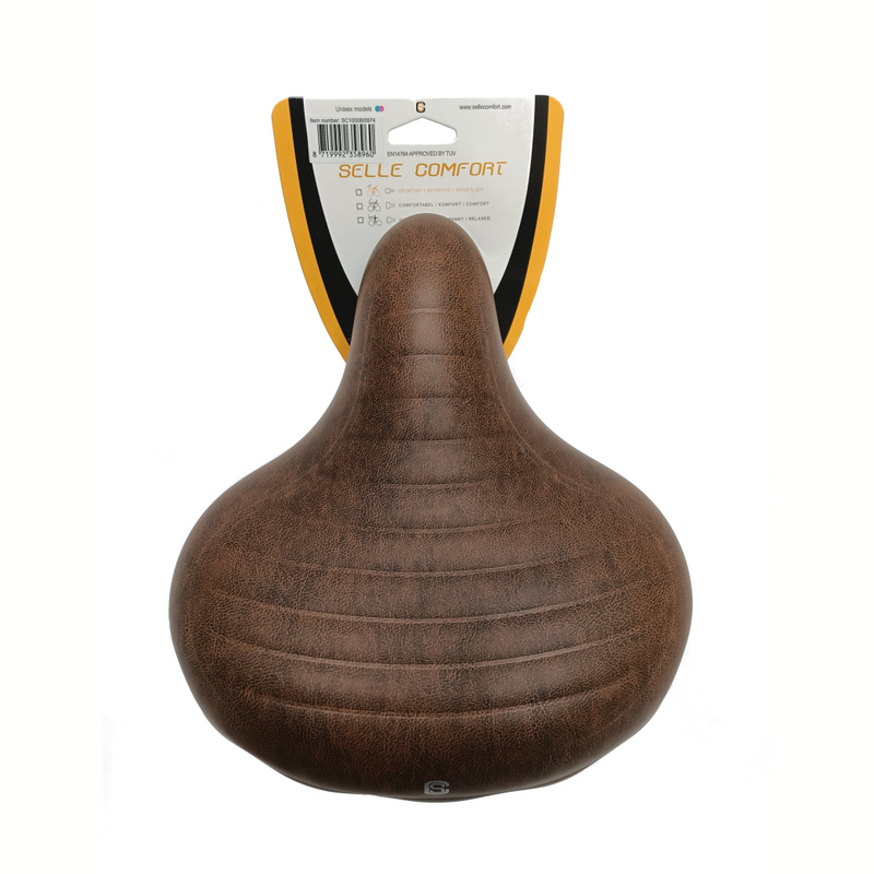 Selle Comfort Comfort Saddle Wave Brown, sin una soga