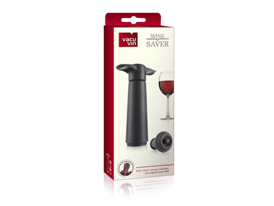 Vacu vin salvavino nero con 2 tappi