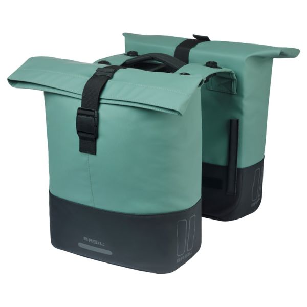 Basil borsa doppia bici cove mik 28-32l 14 x 29 x 36 cm - verde nero
